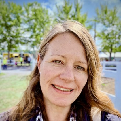 Tamara Schmidt, smiling outdoors